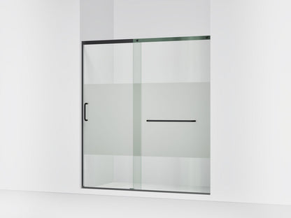 KOHLER K-707617-8G81 Elate Sliding shower door, 75-1/2" H x 68-1/4 - 71-5/8" W, with heavy 5/16" thick Crystal Clear glass with privacy band