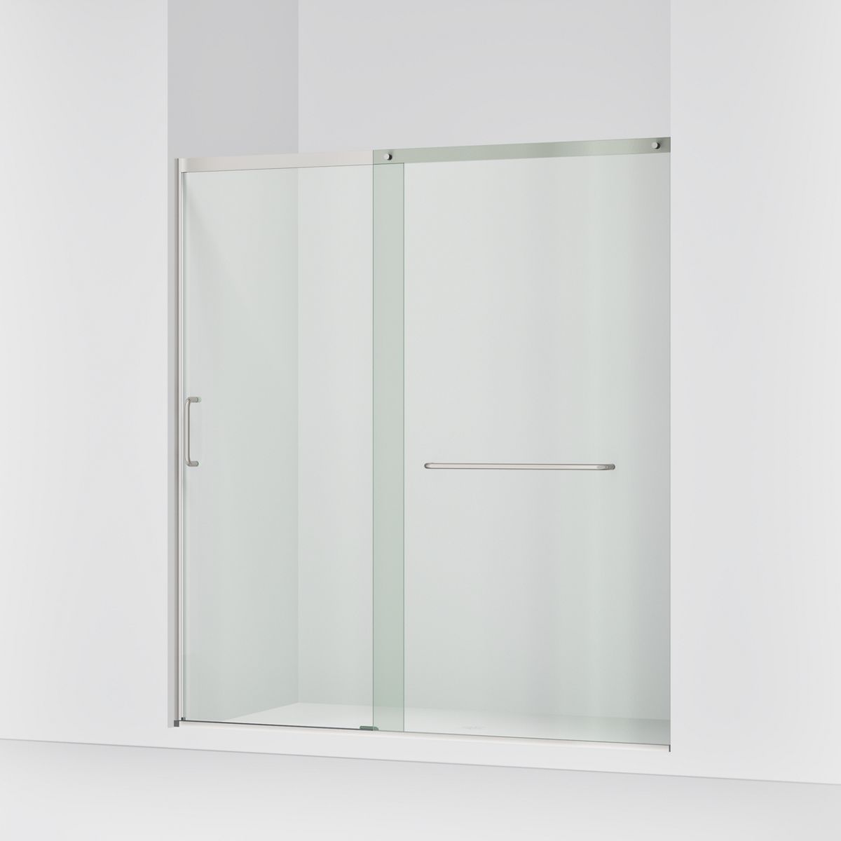 KOHLER K-707617-8L Elate Sliding shower door, 75-1/2" H x 68-1/4 - 71-5/8" W, with heavy 5/16" thick Crystal Clear glass