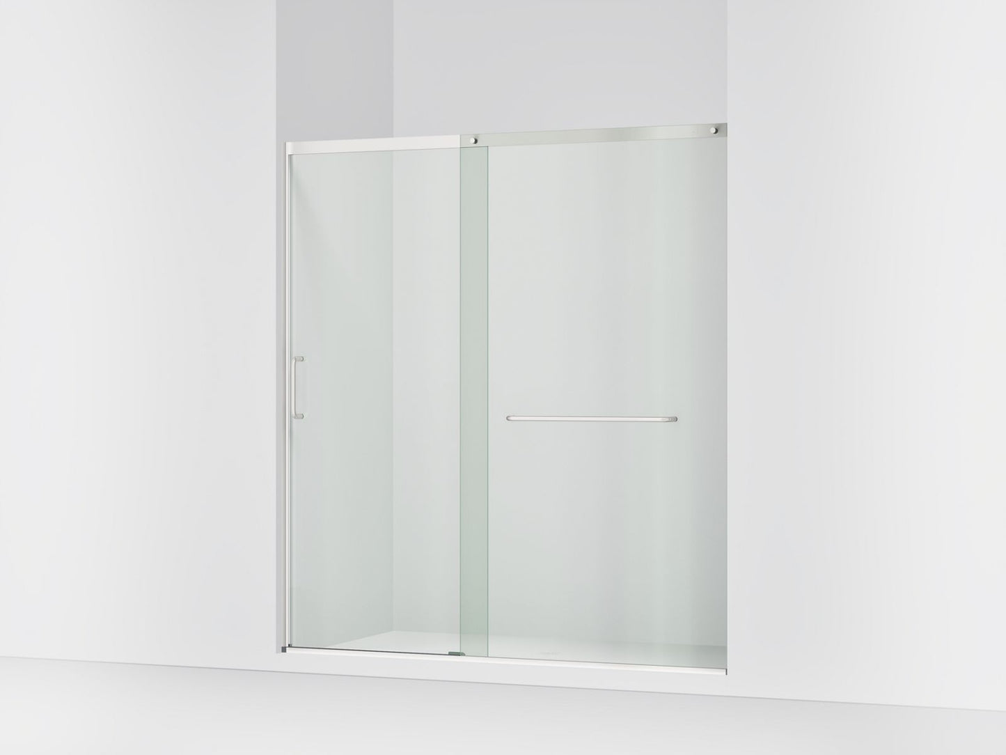 KOHLER K-707617-8L Elate Sliding shower door, 75-1/2" H x 68-1/4 - 71-5/8" W, with heavy 5/16" thick Crystal Clear glass