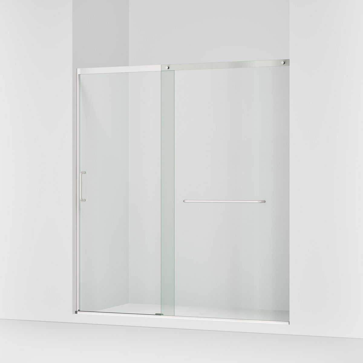 KOHLER K-707617-8L Elate Sliding shower door, 75-1/2" H x 68-1/4 - 71-5/8" W, with heavy 5/16" thick Crystal Clear glass