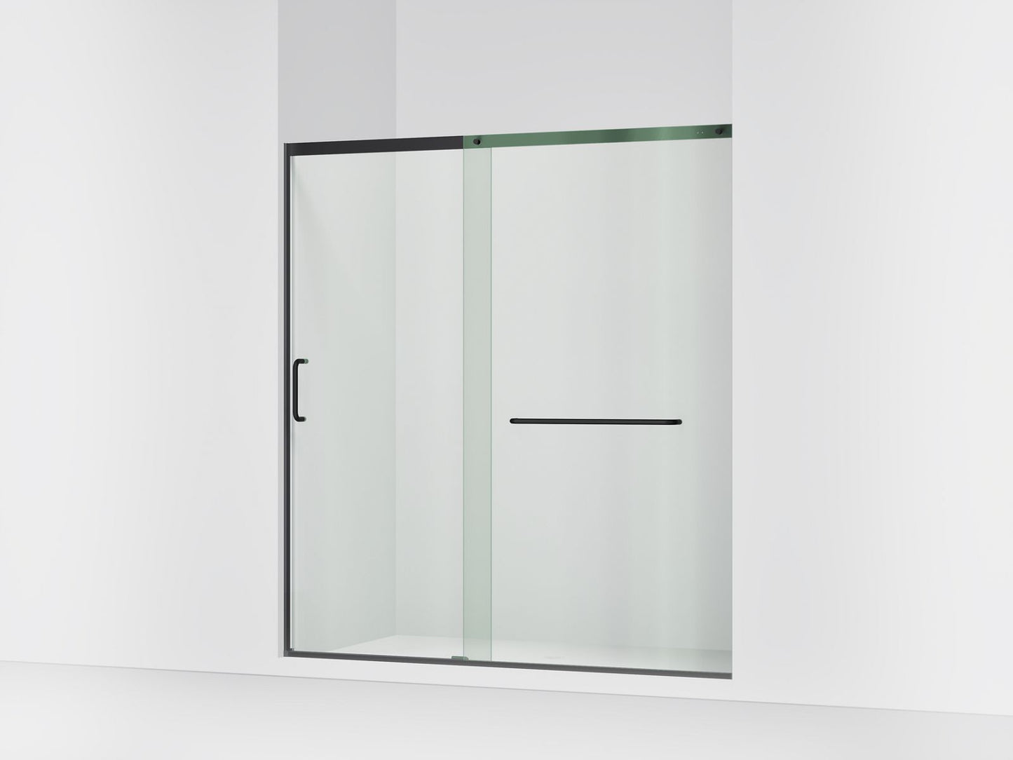 KOHLER K-707617-8L Elate Sliding shower door, 75-1/2" H x 68-1/4 - 71-5/8" W, with heavy 5/16" thick Crystal Clear glass