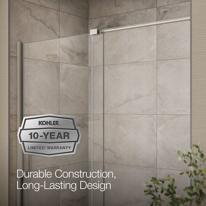 KOHLER K-707621-8L Echelon Sliding shower door, 71-3/4" H x 55-3/4 - 59-3/4" W, with 5/16" thick Crystal Clear glass