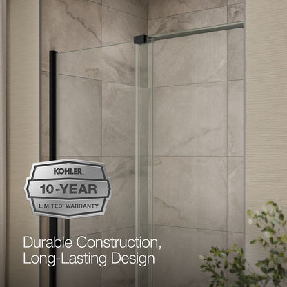 KOHLER K-707622-8L Echelon Sliding shower door, 71-3/4" H x 43-3/4 - 47-3/4" W, with 5/16" thick Crystal Clear glass