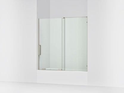 KOHLER K-707623-8L Echelon Sliding bath door, 58-1/4" H x 55-3/4 - 59-3/4" W, with 5/16" thick Crystal Clear glass