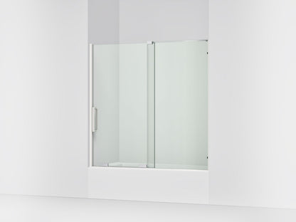 KOHLER K-707623-8L Echelon Sliding bath door, 58-1/4" H x 55-3/4 - 59-3/4" W, with 5/16" thick Crystal Clear glass