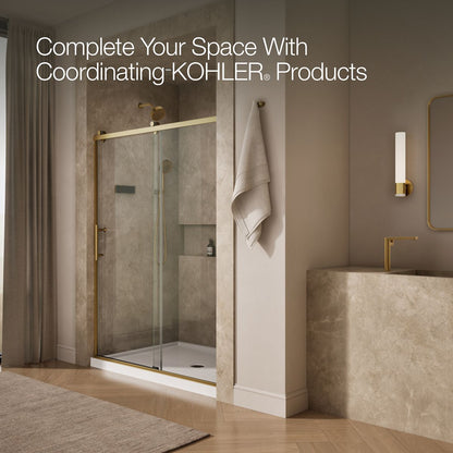 KOHLER K-709079-10L Rely 77" H sliding shower door with 3/8"-thick glass