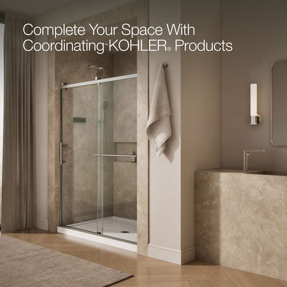 KOHLER K-709081-10L Rely 77" H sliding shower door with 3/8"-thick glass