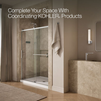KOHLER K-709081-10L Rely 77" H sliding shower door with 3/8"-thick glass