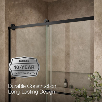 KOHLER K-709081-10L Rely 77" H sliding shower door with 3/8"-thick glass