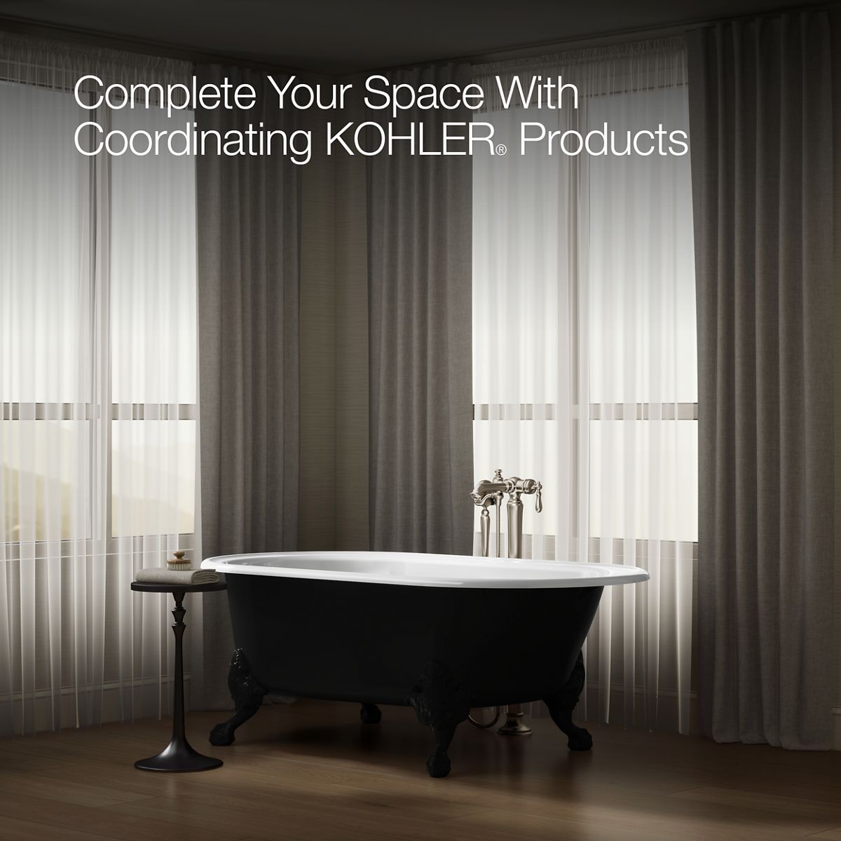KOHLER K-710-P5 Iron Works Historic 66" x 36" freestanding bath