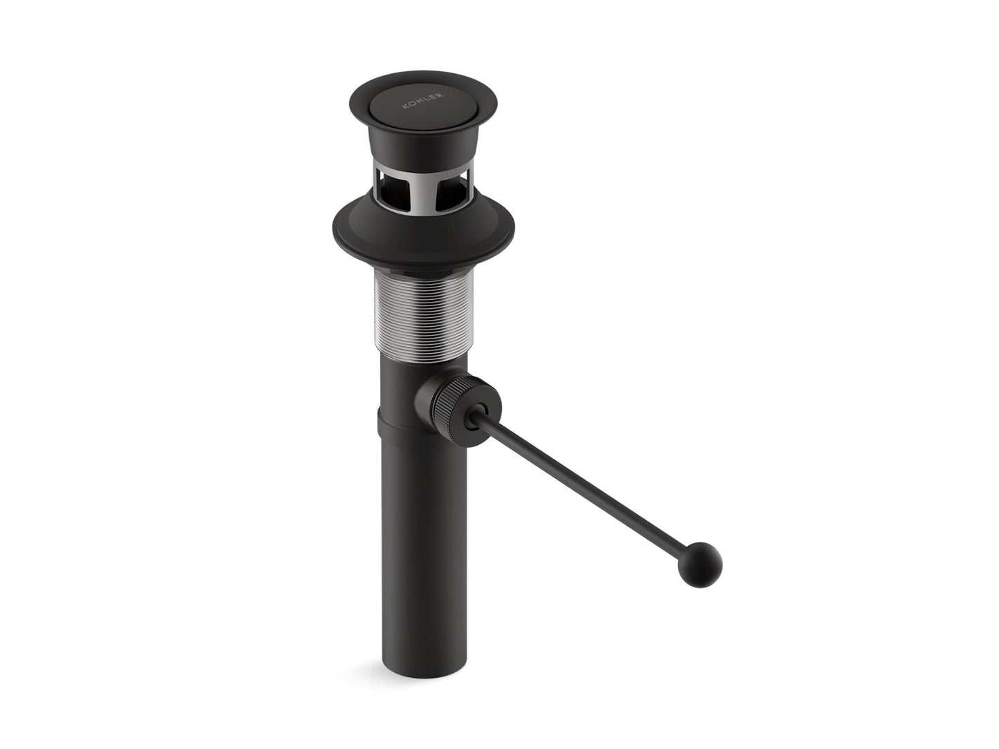 KOHLER K-7114-A Premier pop-up drain, exposed, with overflow