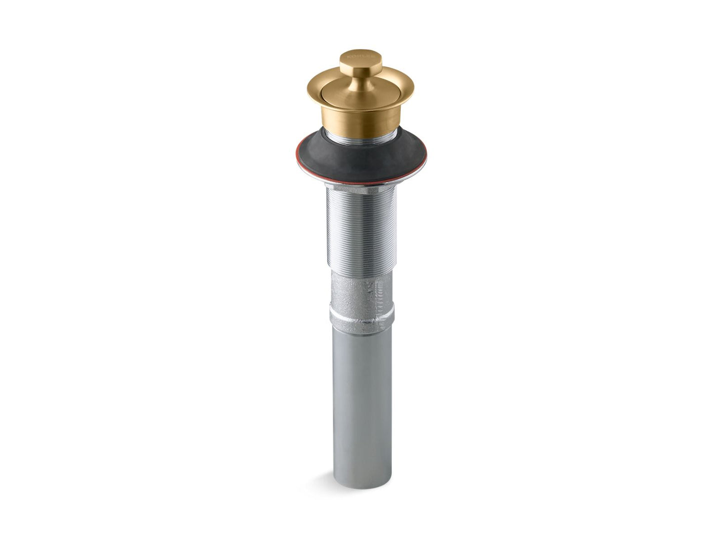 KOHLER K-7127 Bathroom sink drain with non-removable metal stopper and without overflow
