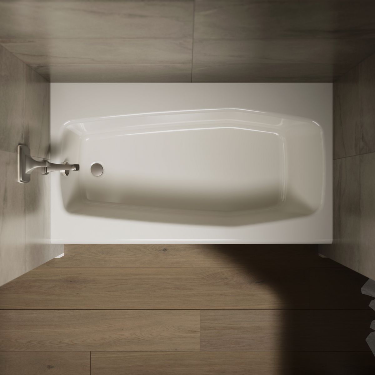 KOHLER K-713 Villager 60" x 34-1/4" alcove bath, left drain