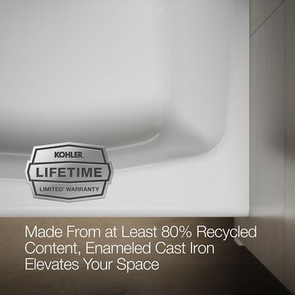 KOHLER K-713 Villager 60" x 34-1/4" alcove bath, left drain
