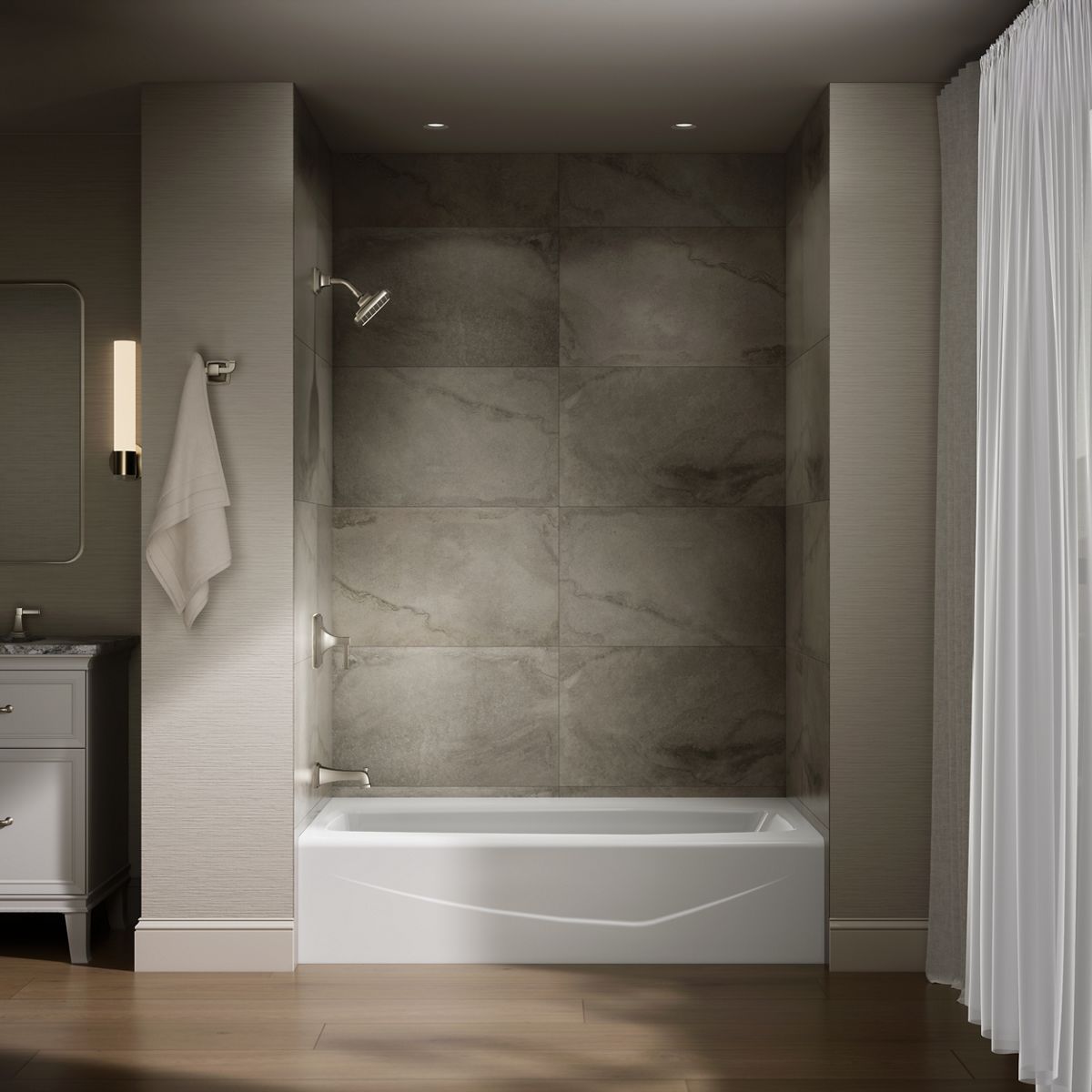 KOHLER K-713 Villager 60" x 34-1/4" alcove bath, left drain