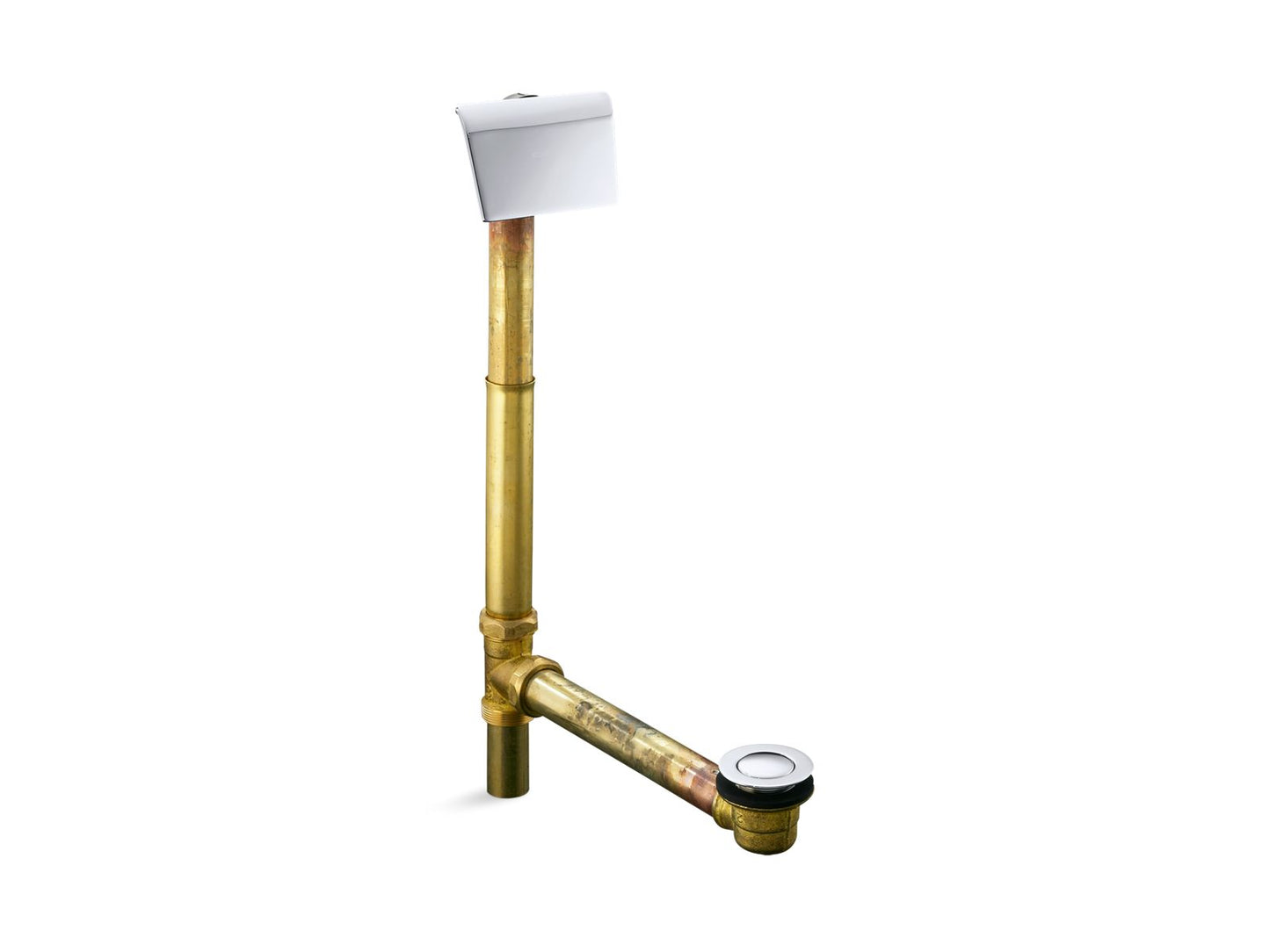KOHLER K-7147-AF Tea-for-Two 1-1/2" contoured pop-up drain and overflow for above- or through-the-floor installation