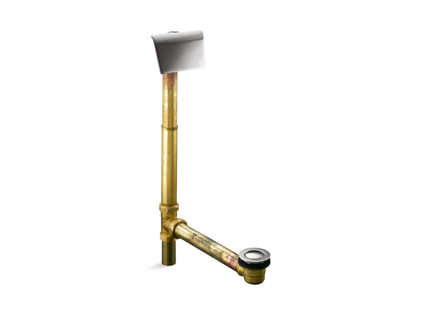 KOHLER K-7147-AF Tea-for-Two 1-1/2" contoured pop-up drain and overflow for above- or through-the-floor installation