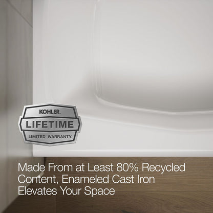 KOHLER K-714 Villager 60" x 34-1/4" alcove bath, right drain