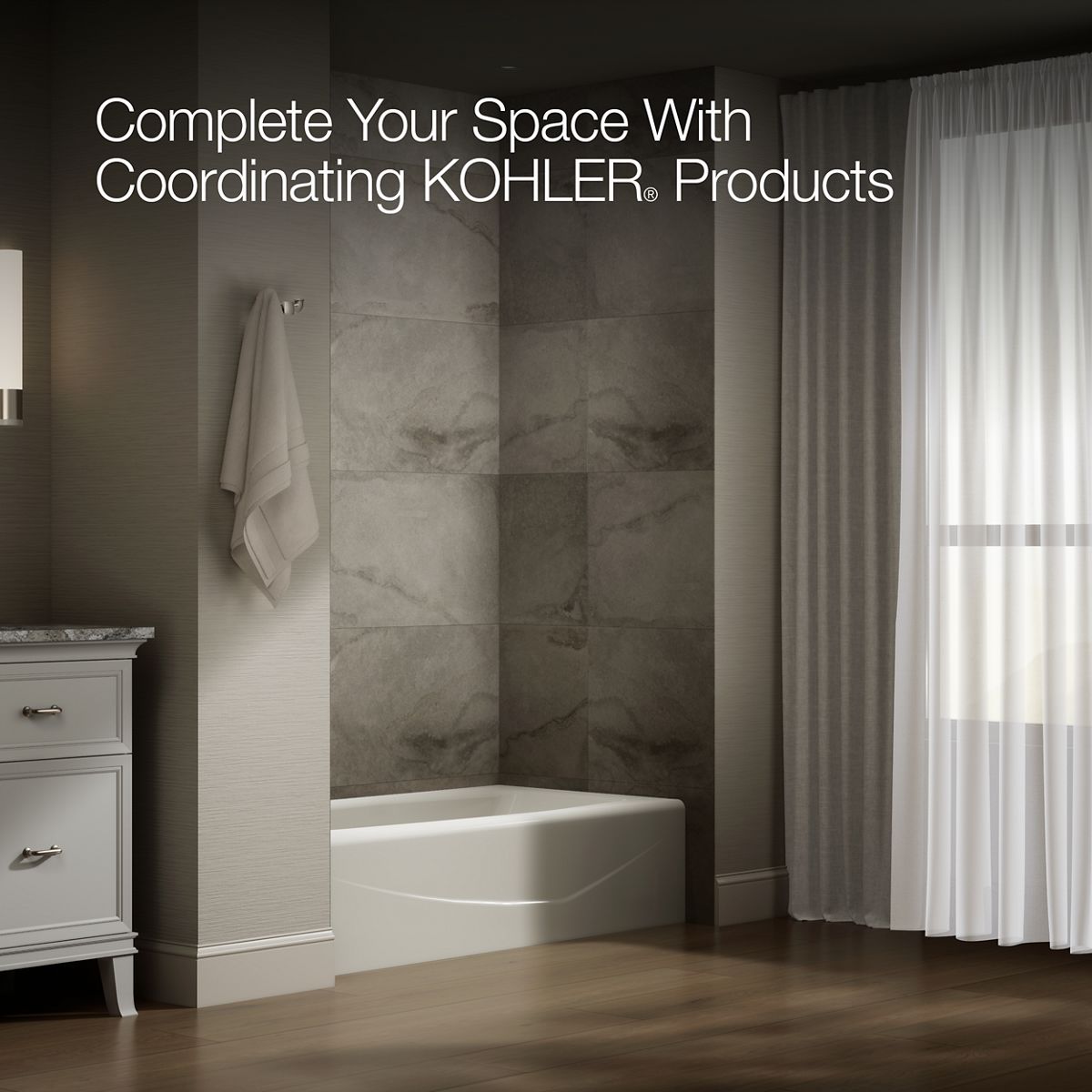 KOHLER K-715 Villager 60" x 30-1/4" alcove bath, left drain