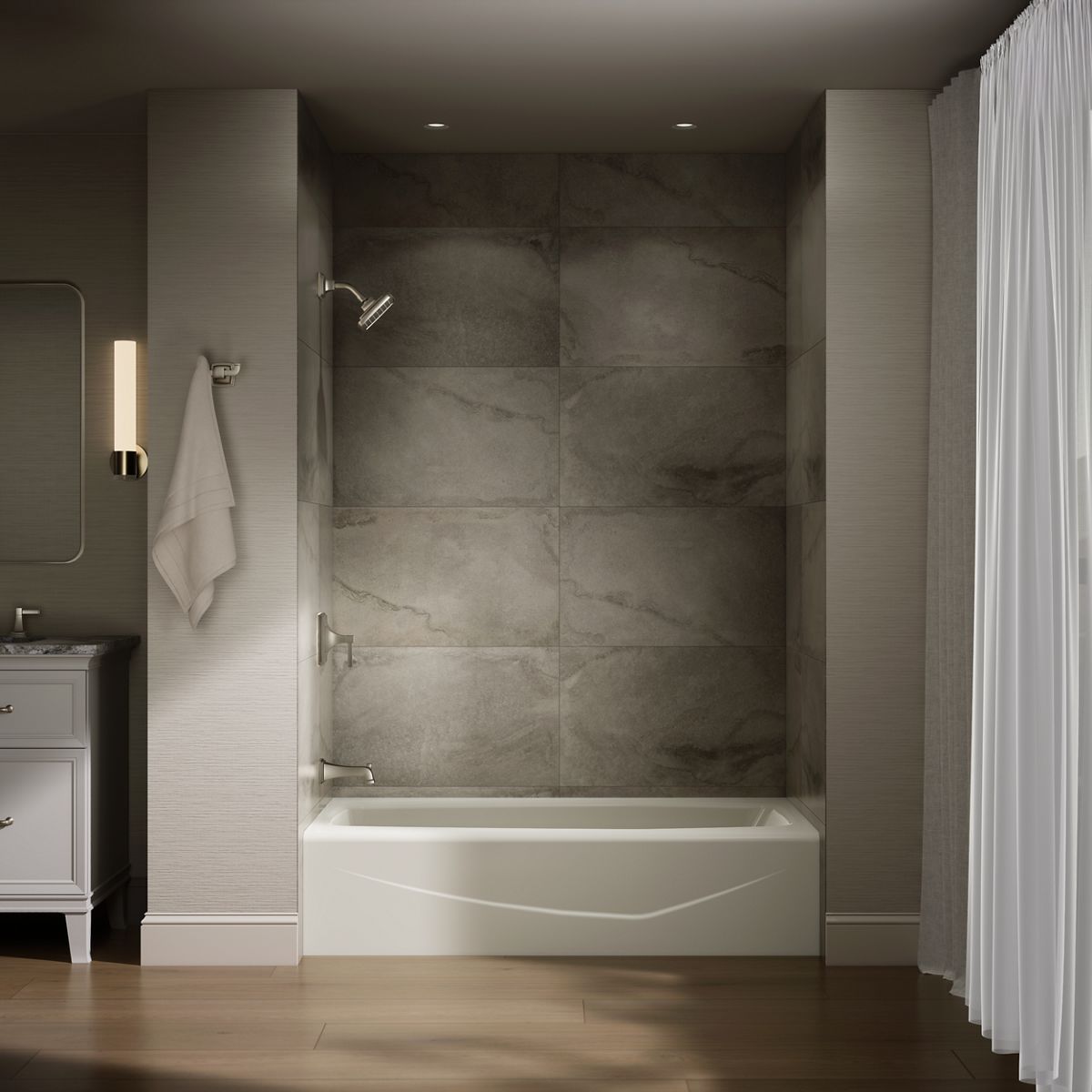 KOHLER K-715 Villager 60" x 30-1/4" alcove bath, left drain