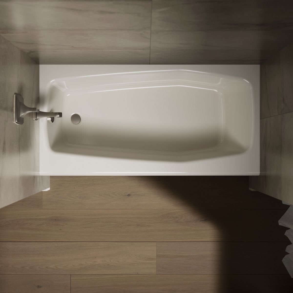 KOHLER K-715 Villager 60" x 30-1/4" alcove bath, left drain