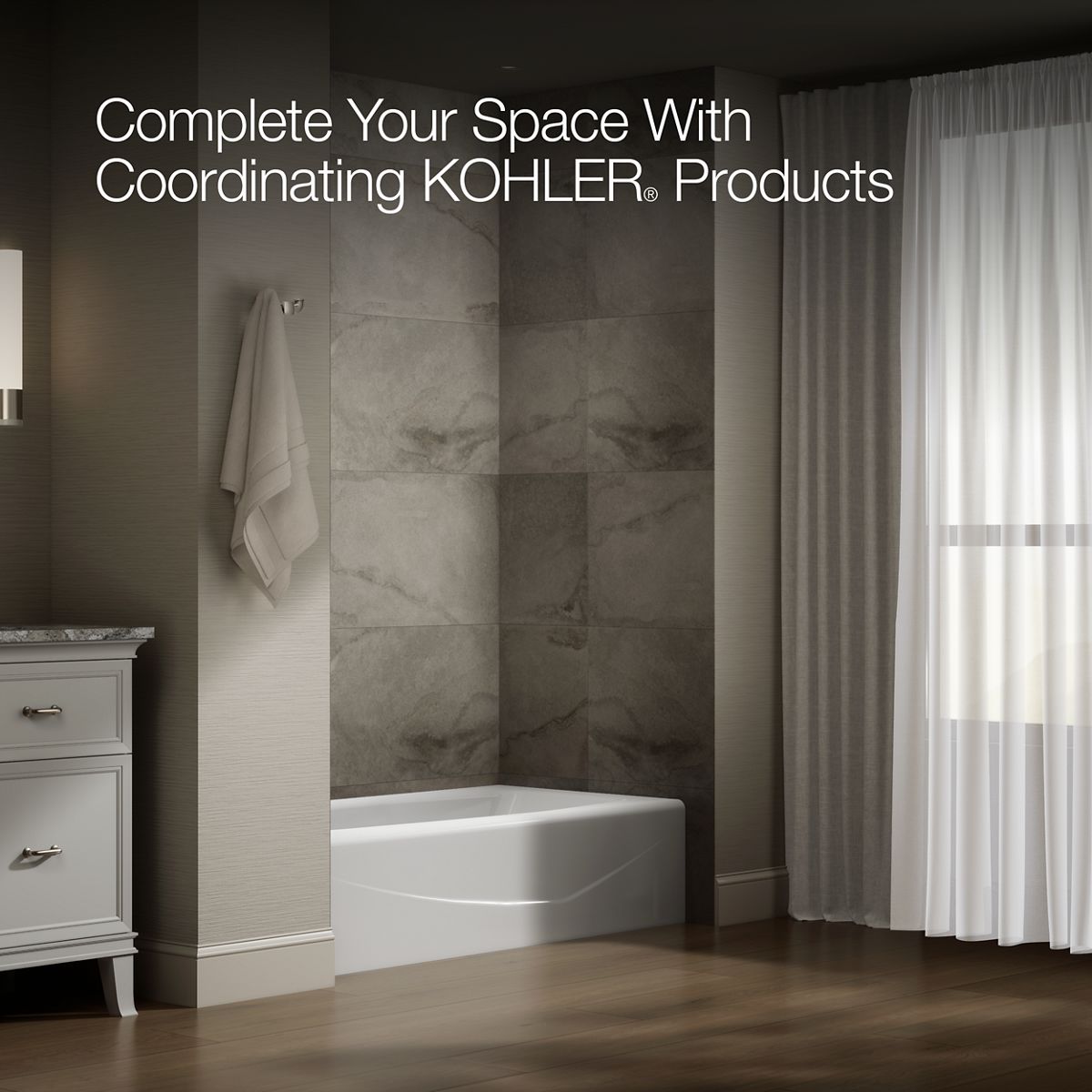 KOHLER K-715 Villager 60" x 30-1/4" alcove bath, left drain