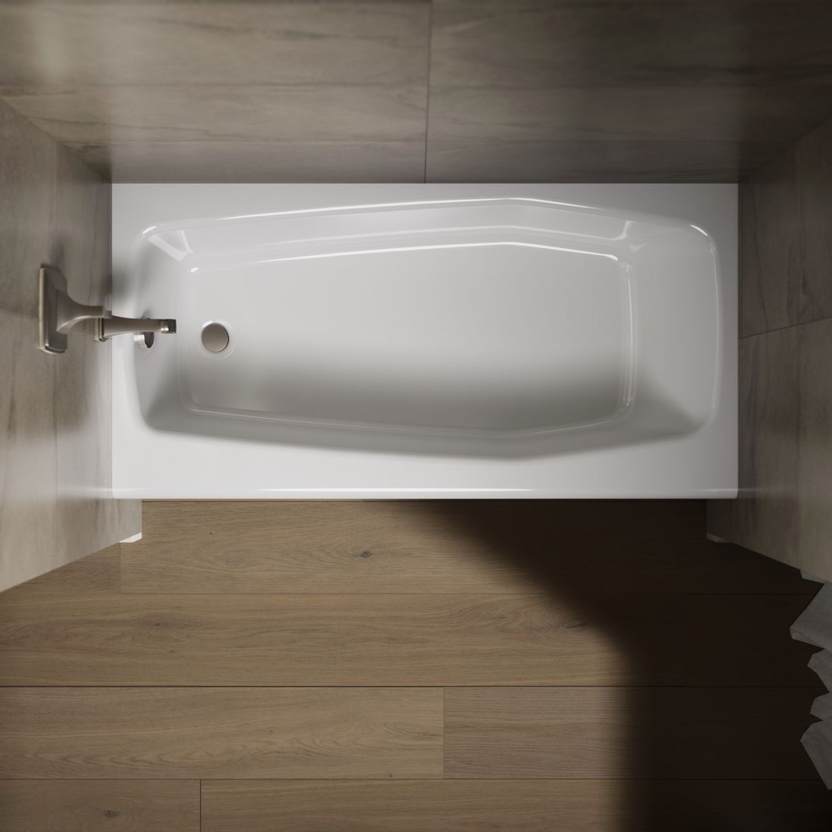 KOHLER K-715 Villager 60" x 30-1/4" alcove bath, left drain
