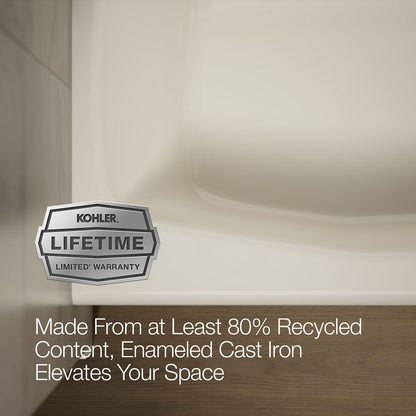 KOHLER K-716 Villager 60" x 30-1/4" alcove bath, right drain