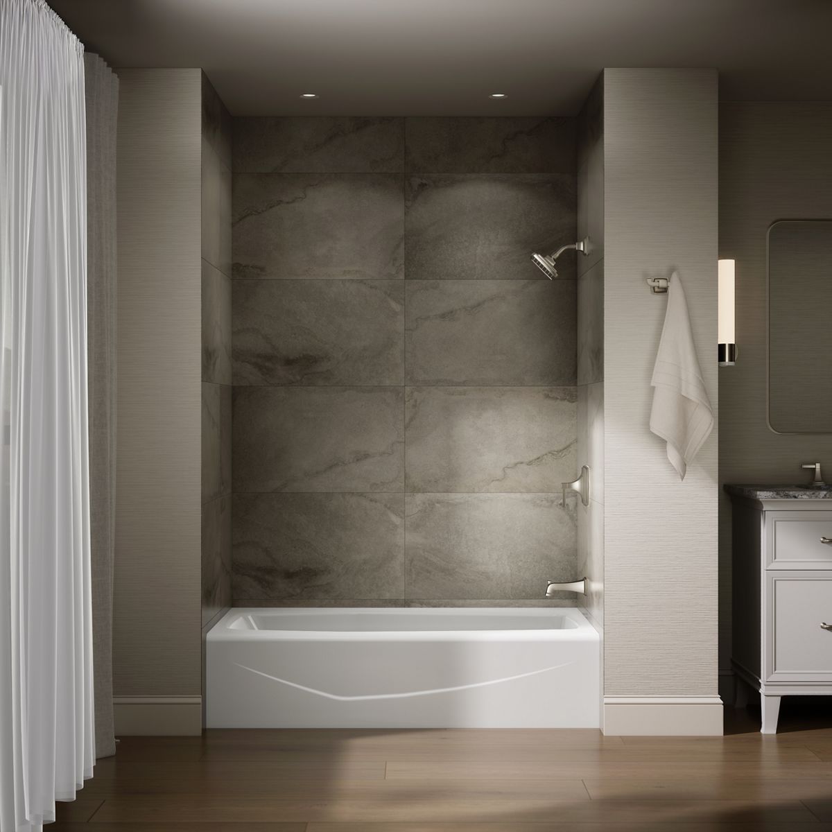KOHLER K-716 Villager 60" x 30-1/4" alcove bath, right drain