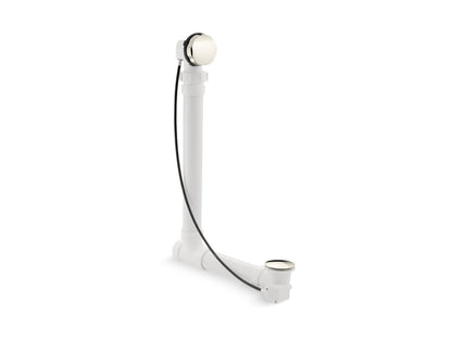 KOHLER K-7213 Clearflo Cable bath drain with PVC tubing, vibrant polished nickel