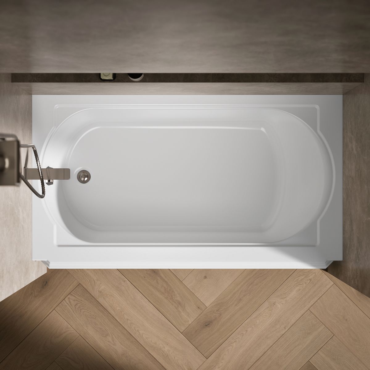 KOHLER K-721 Memoirs 60" x 33-3/4" alcove bath, left drain