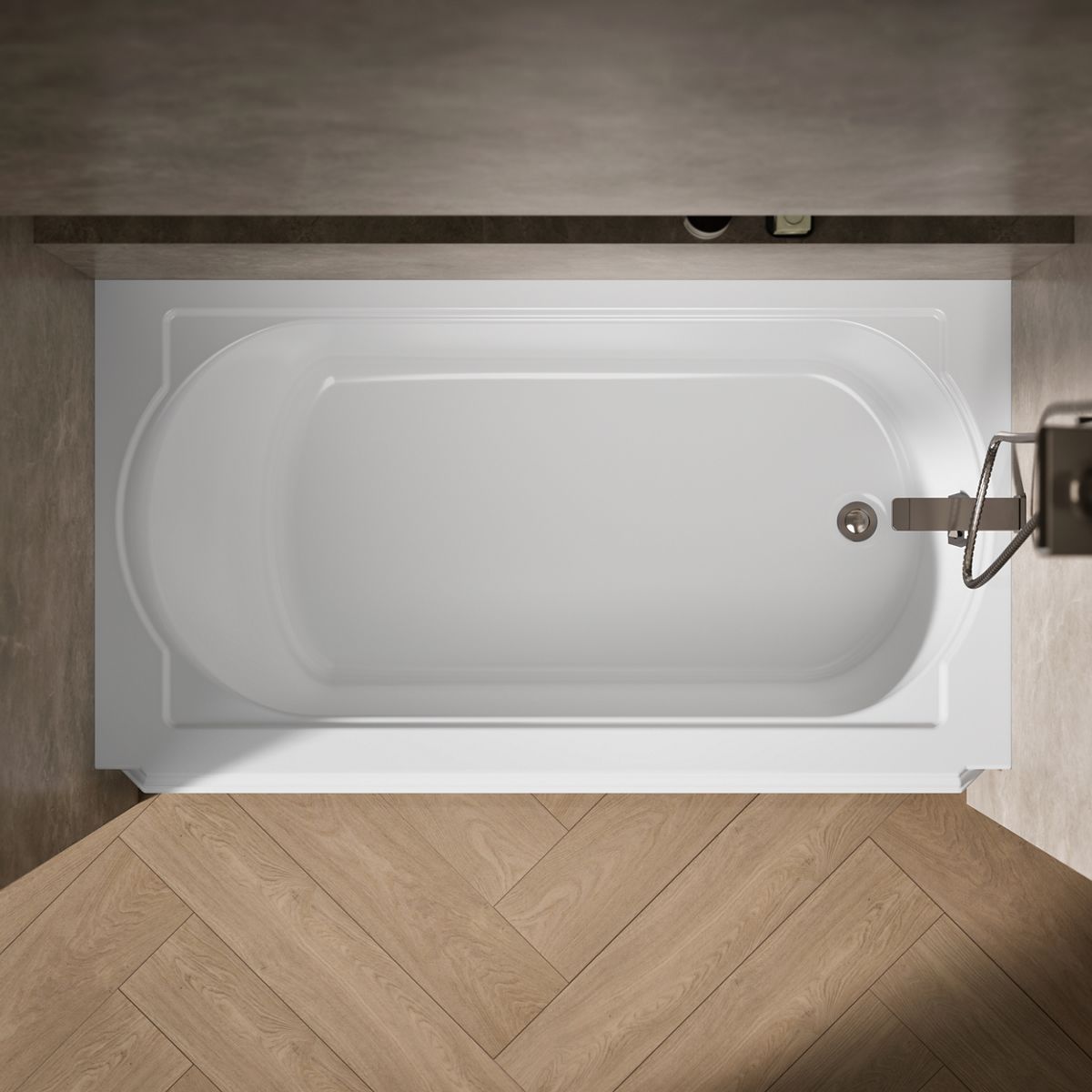 KOHLER K-722 Memoirs 60" x 33-3/4" alcove bath, right drain