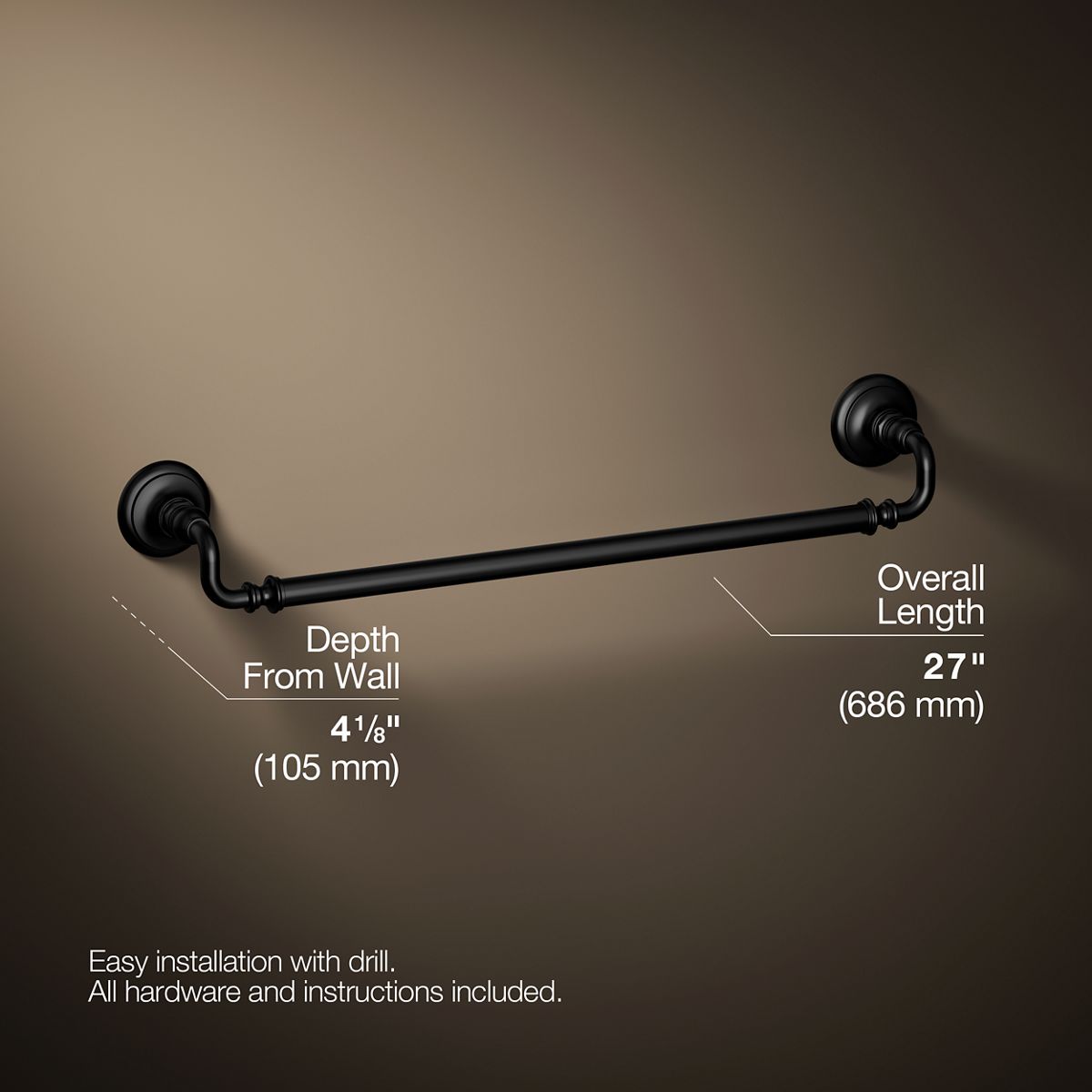 KOHLER K-72568 Artifacts 24" towel bar