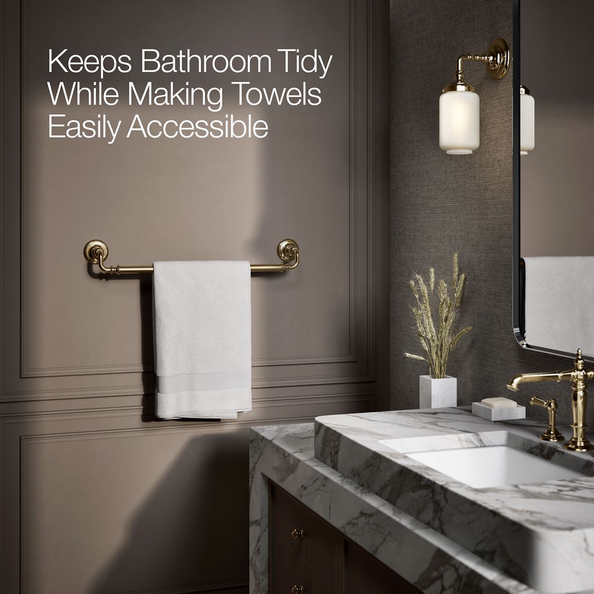 KOHLER K-72568 Artifacts 24" towel bar