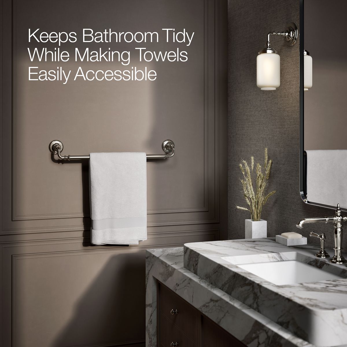 KOHLER K-72568 Artifacts 24" towel bar