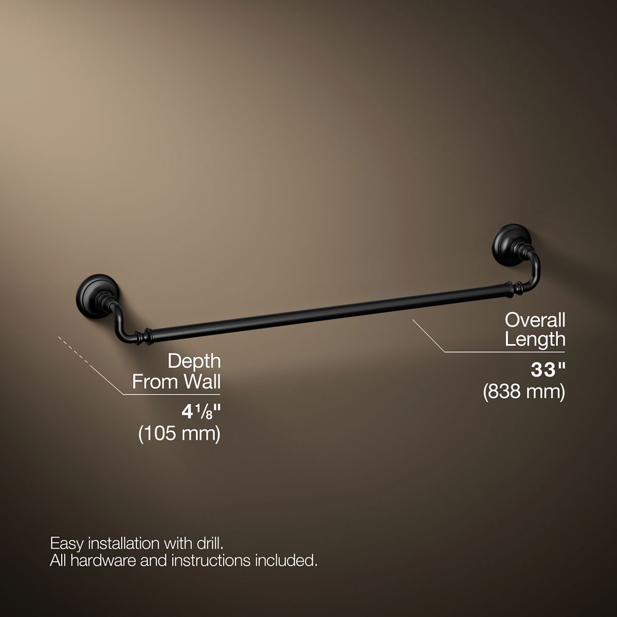 KOHLER K-72569 Artifacts 30" towel bar