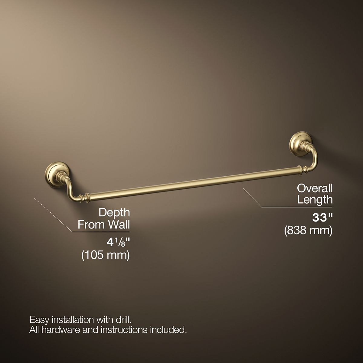 KOHLER K-72569 Artifacts 30" towel bar