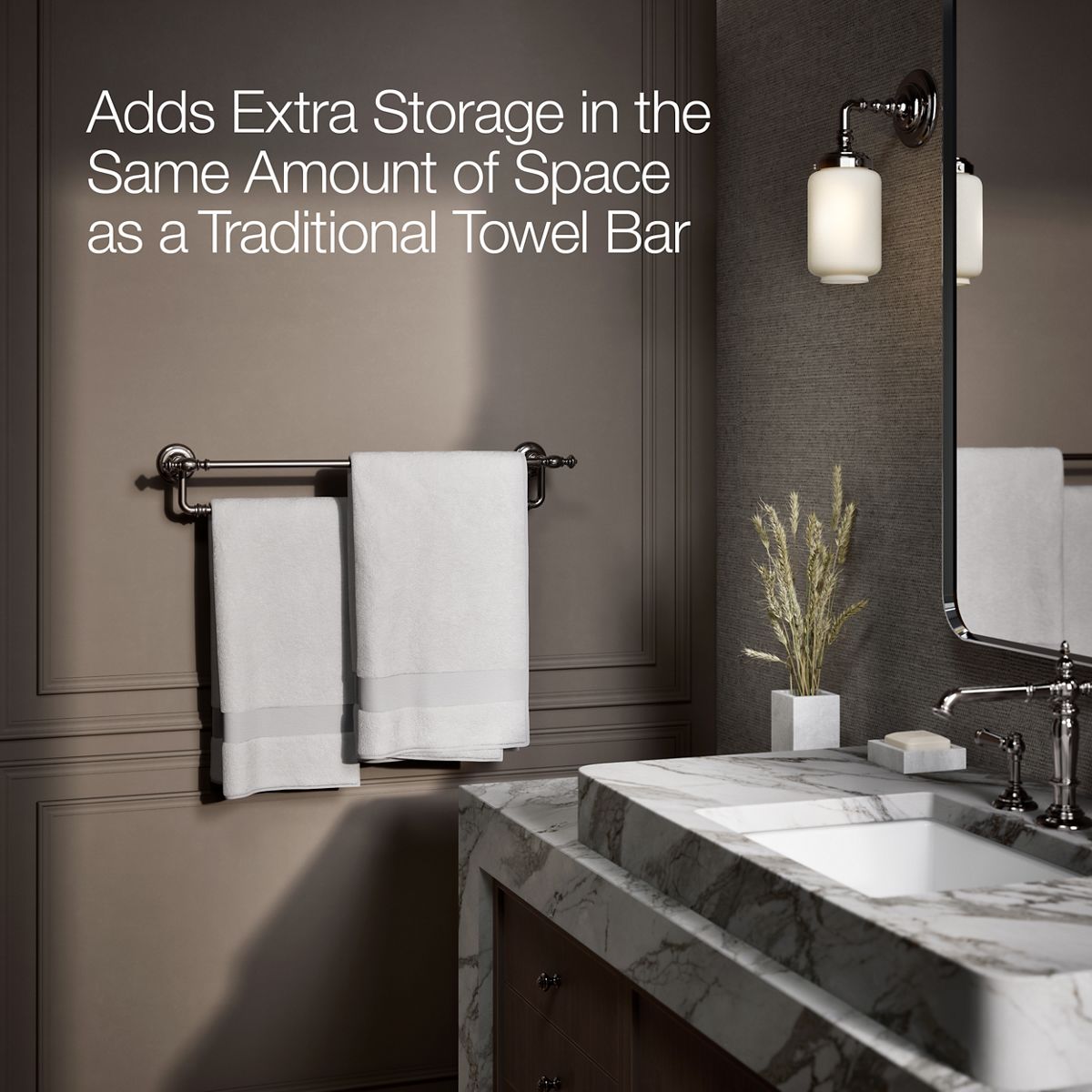 KOHLER K-72570 Artifacts 24" double towel bar