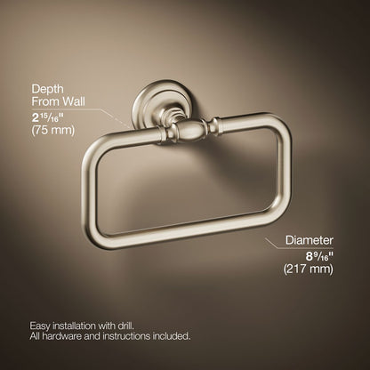 KOHLER K-72571 Artifacts Towel ring