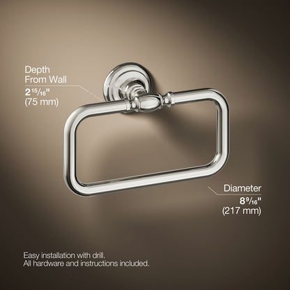 KOHLER K-72571 Artifacts Towel ring