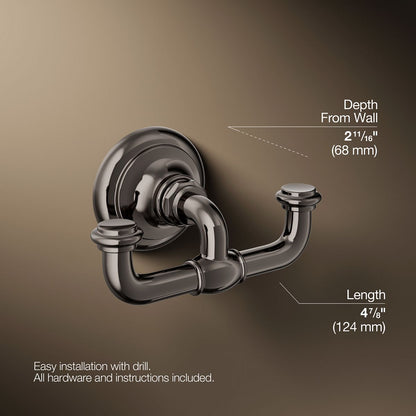 KOHLER K-72572 Artifacts Double robe hook