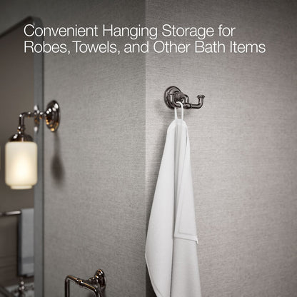 KOHLER K-72572 Artifacts Double robe hook