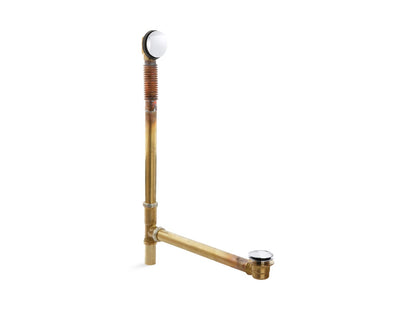KOHLER K-7265 Clearflo Brass toe tap bath drain, polished chrome