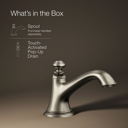 KOHLER K-72759 Artifacts with Bell design Bathroom sink faucet spout with Bell design, 1.2 gpm