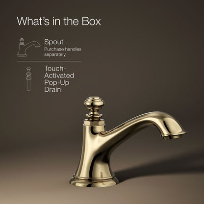 KOHLER K-72759 Artifacts with Bell design Bathroom sink faucet spout with Bell design, 1.2 gpm