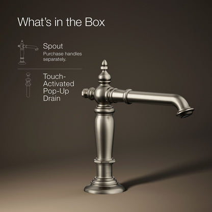 KOHLER K-72760 Artifacts Bathroom sink faucet spout with Column design, 1.2 gpm