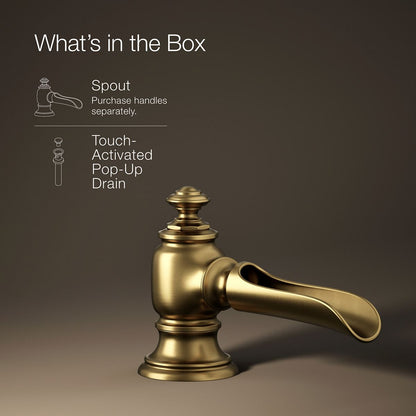 KOHLER K-72761 Artifacts with Flume design Bathroom sink faucet spout with Flume design, 1.2 gpm