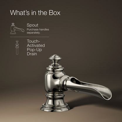 KOHLER K-72761 Artifacts with Flume design Bathroom sink faucet spout with Flume design, 1.2 gpm