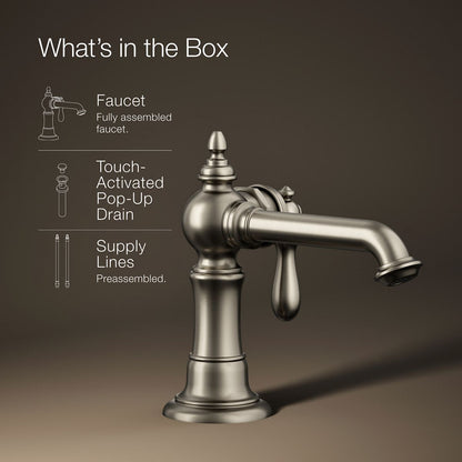 KOHLER K-72762-9M Artifacts Single-handle bathroom sink faucet, 1.2 gpm