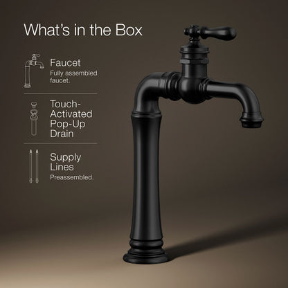 KOHLER K-72763-9M Artifacts Gentleman's Single-handle bathroom sink faucet, 1.2 gpm